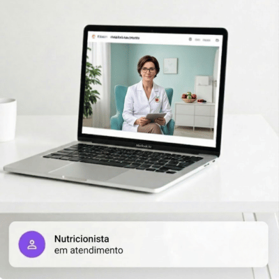 Nutricionista em atendimento